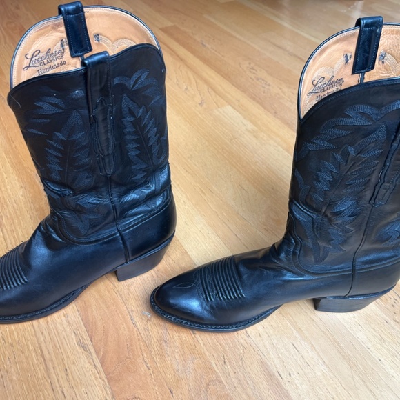 Lucchese Handmade Classics black (goat or calfskin glove) cowboy boots - Picture 3 of 9